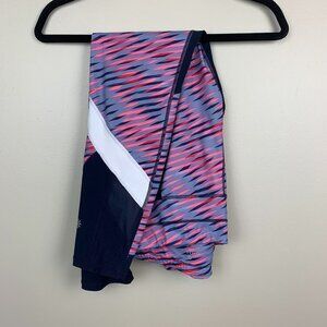 Athleta Navy Blue Patterned Leggings Size Medium